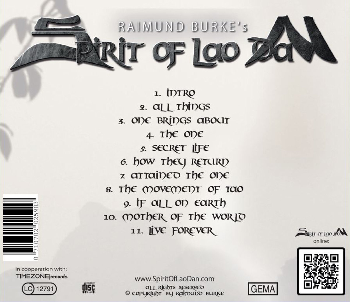 Raimund Burke's - SPIRIT OF LAO DAN - Secret Life | CD – Bild 2